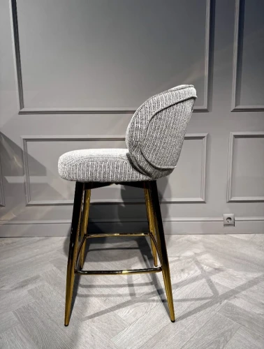 Стул барный Россо BS1451-WT, белый крем/золото