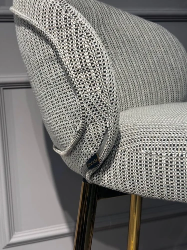 Стул барный Россо BS1451-WT, белый крем/золото