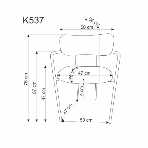 Стул HALMAR K537 кремовый/золотой