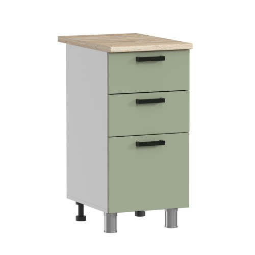 Готовая кухня ГК Аленушка 2м  Лаванда Фисташка/Фисташка,скоба черный,черный