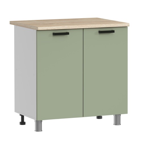 Готовая кухня ГК Аленушка 2м  Лаванда Фисташка/Фисташка,скоба черный,черный