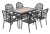 Комплект мебели из литого алюминия стол Барселона + 6 кресел Феникс