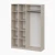Шкаф распашной с наполнением (9 полок + штанга) ШК 5, Меланж
