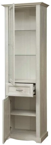 Шкаф-витрина Сохо 32.06 бетон белый/бетон патина