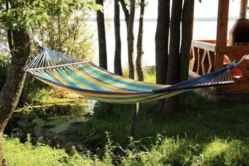 Гамак с каркасом Mexico-Arc сине-желтый