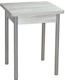 Эко 60х60 стол обеденный раскладной / Ясень светлый/металлик