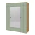 Шкаф Вега Саксония 180, серо-зеленый