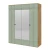 Шкаф Вега Саксония 180, серо-зеленый