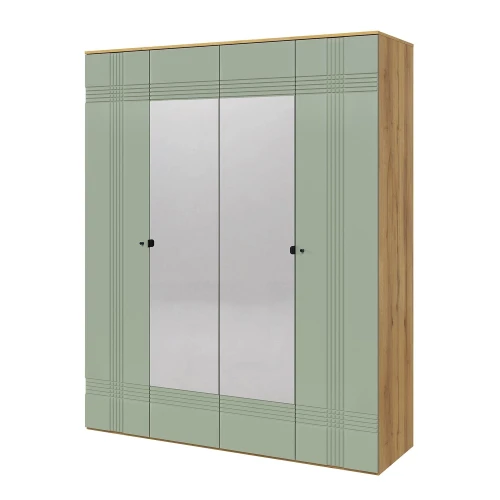 Шкаф Вега Саксония 180, серо-зеленый