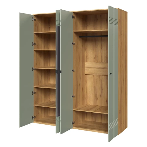 Шкаф Вега Саксония 180, серо-зеленый