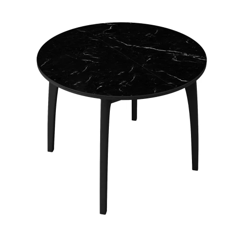 Стол DikLine MK46 Керамика Черный мрамор/подстолье черное/опоры черные