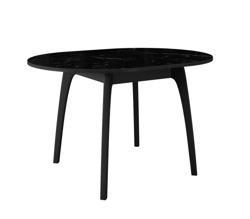 Стол DikLine MK46 Керамика Черный мрамор/подстолье черное/опоры черные