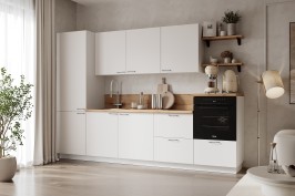 Готовая кухня КГ 3000 ПВХ, Белый софт матовый Арника РМ в.10