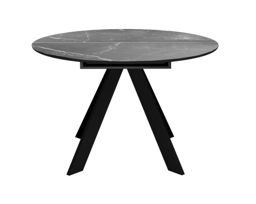 Стол DikLine SKC110 d1100 Керамика Серый мрамор/подстолье черное/опоры черные