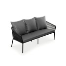Диван ПАТИО Черный металлик