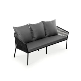 Диван ПАТИО Черный металлик
