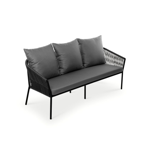 Диван ПАТИО Черный металлик