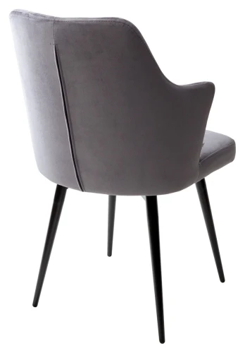 Стул HERMAN 360 град. СЕРЫЙ #27, велюр / черный каркас М-City