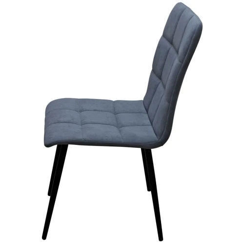 Стул ДП2-17 «Шарли», ткань «Канди Грей», каркас черный