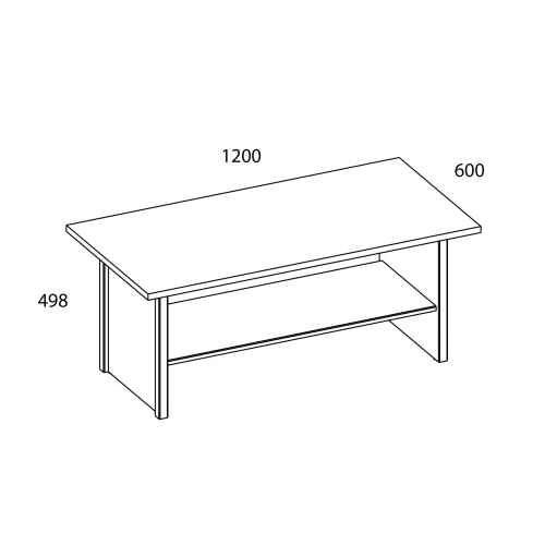 Стол журнальный, JAZZ, цвет Каштан найроби/Оникс