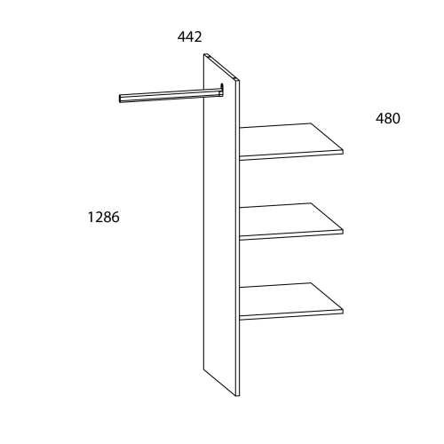 Комплект полок 2DG2S, TIFFANY, цвет вудлайн кремовый