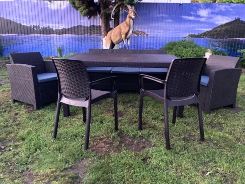 Комплект мебели под ротанг для отдыха California Maxi Triple Set стол + 2 кресла