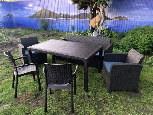 Комплект мебели под ротанг для отдыха California Maxi Triple Set стол + 2 кресла