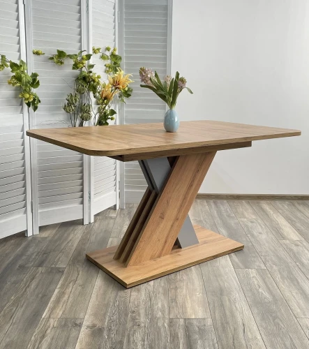 Стол EXEL 140 Дуб Вотан/ Алюминий М-City