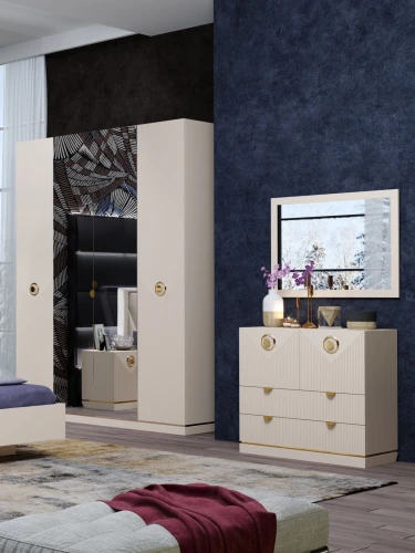 Комод Капри с ящиками, бежевый