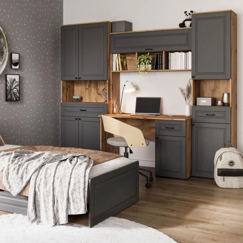 Стол «Лацио Сканди» 120 1д1ящ, Вотан/Сканди графит