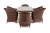 "Эспрессо" обеденная группа плетеная, цвет коричневый