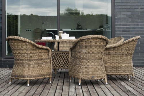 "Равенна" плетеное кресло из искусственного ротанга, цвет соломенный