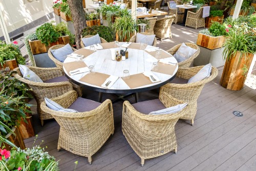 "Равенна" плетеное кресло из искусственного ротанга, цвет соломенный