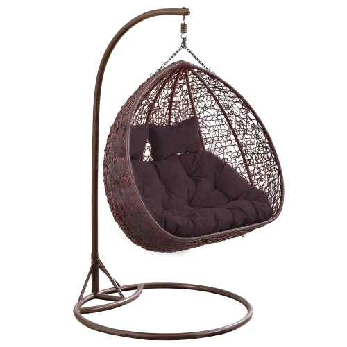 Подвесное кресло корзина для двоих арт. 105 шоколад