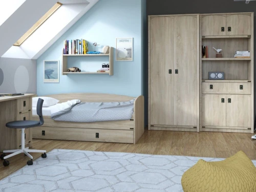 Шкаф «Валенсия» 4д1ящ, Дуб сонома