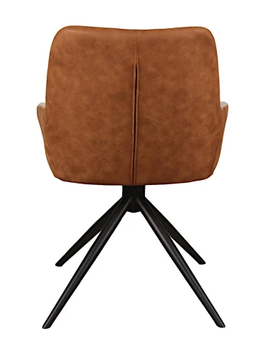 DC242 Стул мягкий поворотный 180, СЕРО-КОРИЧ.(MB-801 Match/PK970-5), металл черн. КРУГЛЫЙ