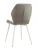 DC825 Стул мягкий, СЕРЫЙ#G62-38 велюр, каркас металл белый КРУГЛЫЙ