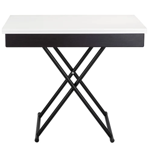 Стол-трансформер Лерон белый/черный