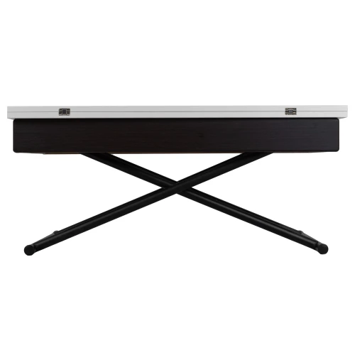 Стол-трансформер Лерон белый/черный