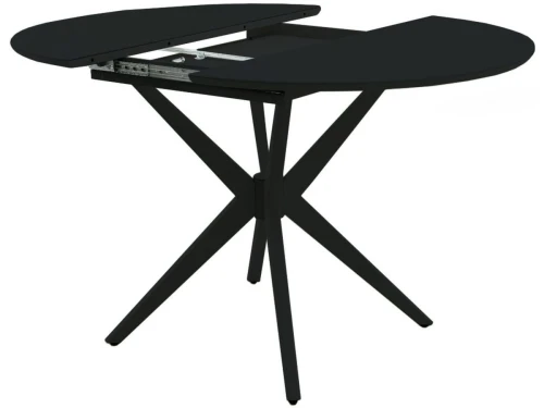 Стол «Сидней СВ» стекло черное, каркас черный