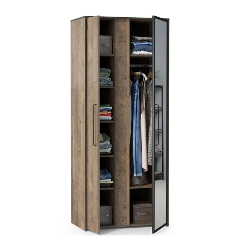 Шкаф с зеркалом Трувор 13.204.01, Дуб Гранж Песочный, Интра