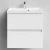 Тумба Бест 60  подвесной, белый глянец Vodok с раковиной в комплекте