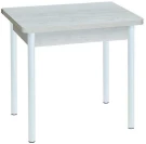 Эко 80х60 стол обеденный раскладной / бетон белый/белый Эко 80х60 стол обеденный раскладной / бетон белый/белый