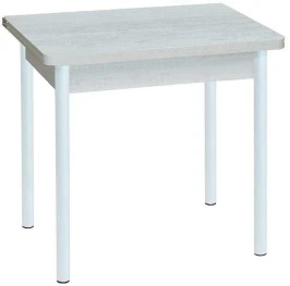 Эко 80х60 стол обеденный раскладной / бетон белый/белый