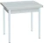 Эко 80х60 стол обеденный раскладной / бетон белый/белый