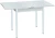 Эко 80х60 стол обеденный раскладной / бетон белый/белый