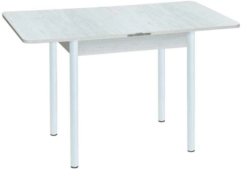 Эко 80х60 стол обеденный раскладной / бетон белый/белый