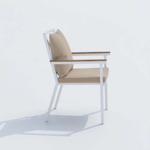 Стул FESTA plus бежевый - белый каркас