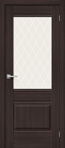 Межкомнатная дверь экошпон Прима-3 Wenge Veralinga White Сrystal