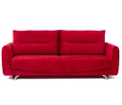Диван еврокнижка Оливер, велюр красный, 145